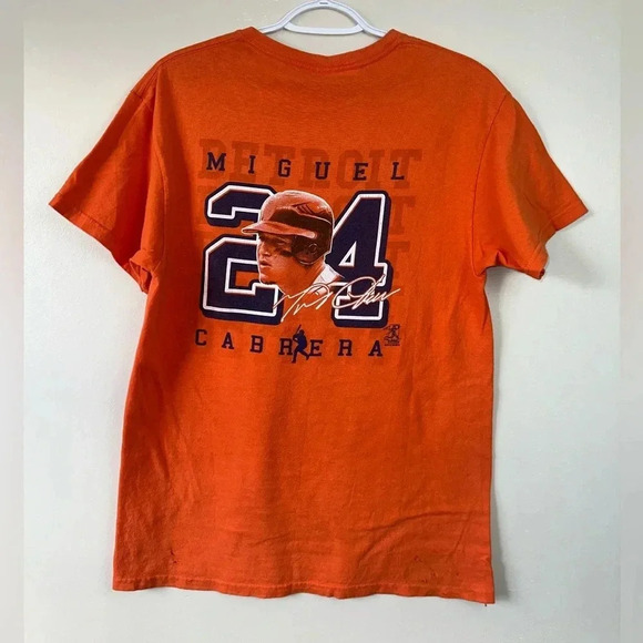 Miguel Cabrera 24 Graphic T-Shirt Orange Delta Size M MLB Baseball Tee - Picture 8 of 10